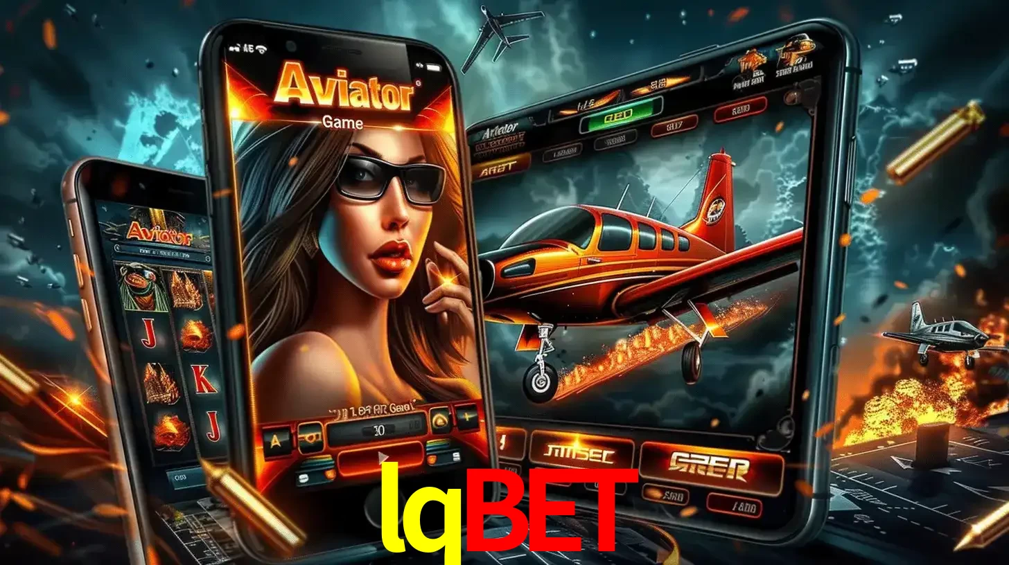 O popular jogo de apostas Aviator exibido em vários celulares e tablets, mostrando a interface emocionante e a ação de voo disponíveis para jogar agora no lqbet.