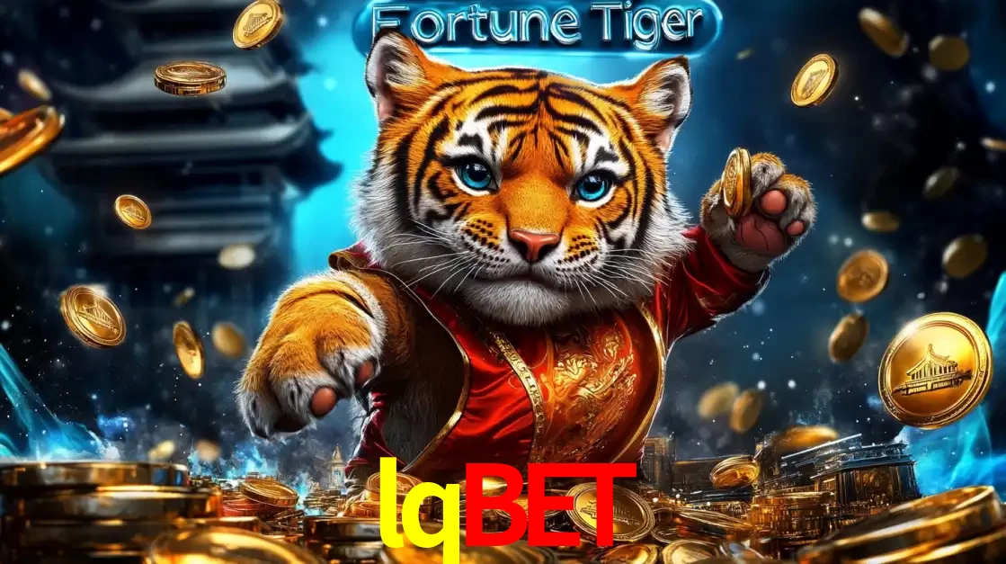 Imagem promocional do jogo de slot Fortune Tiger, com um tigre majestoso em traje tradicional cercado por uma fortuna em moedas de ouro, disponível agora no cassino lqbet.